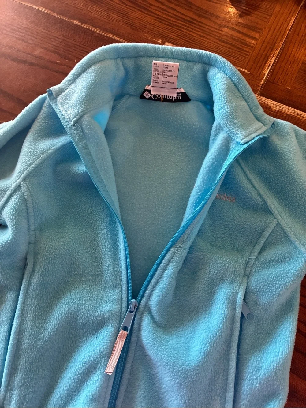 Colombia Girl's Sweater Lot Set Blue Winter Snow Fleece Youth Small Size 7-8